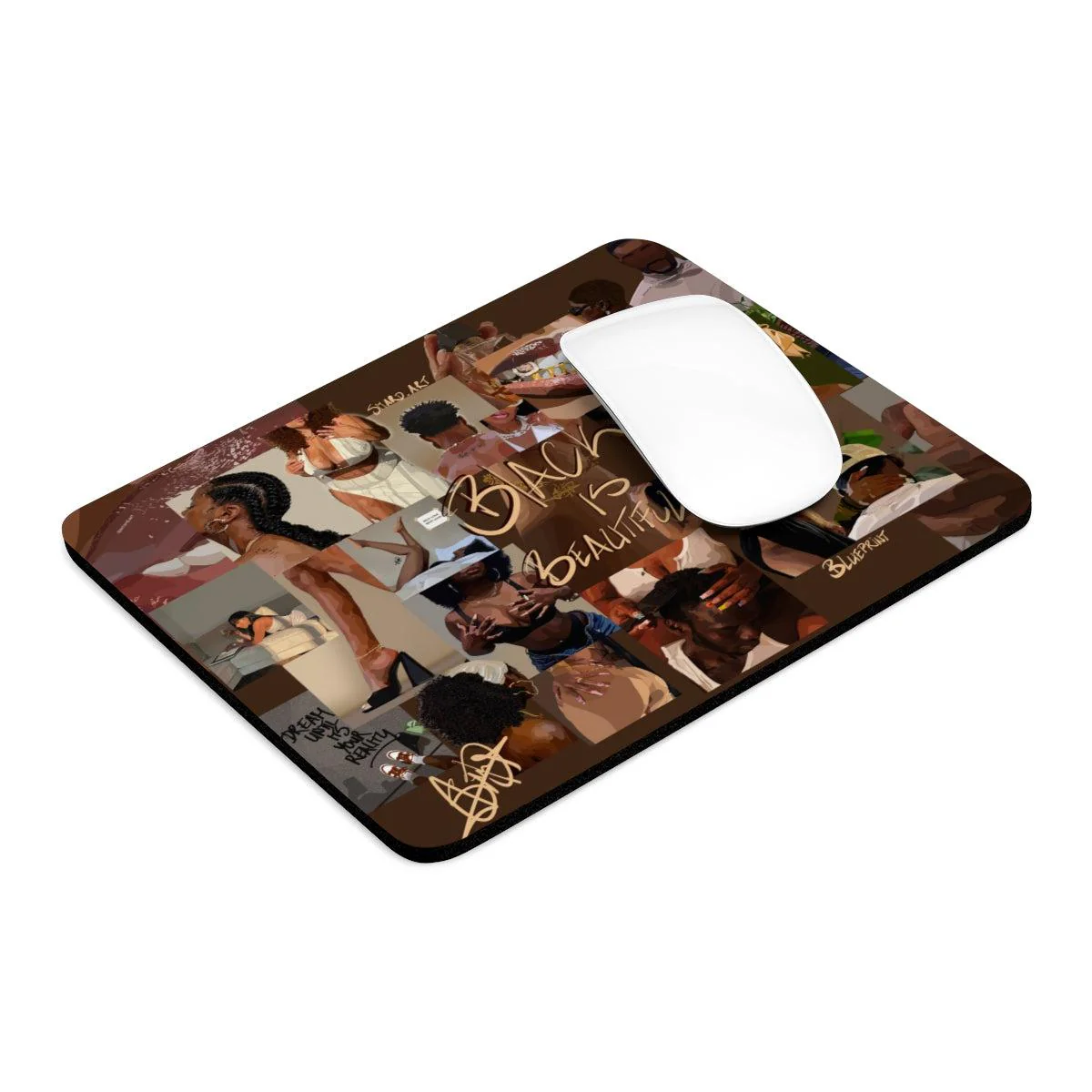 BLACK IS BEAUTY Mouse Pad - Image 4
