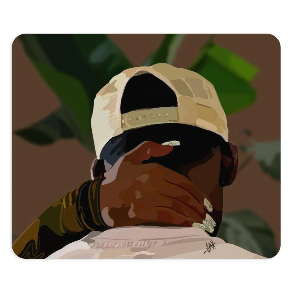 Black love Mouse Pad - Image 6