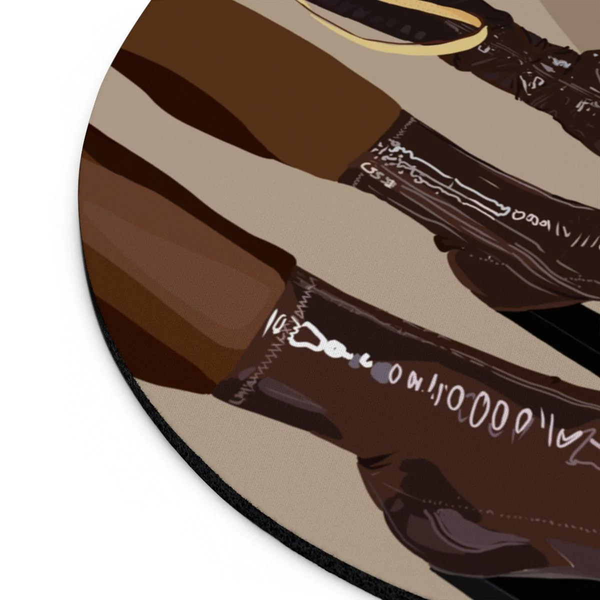 Brown boots Mouse Pad - Image 10
