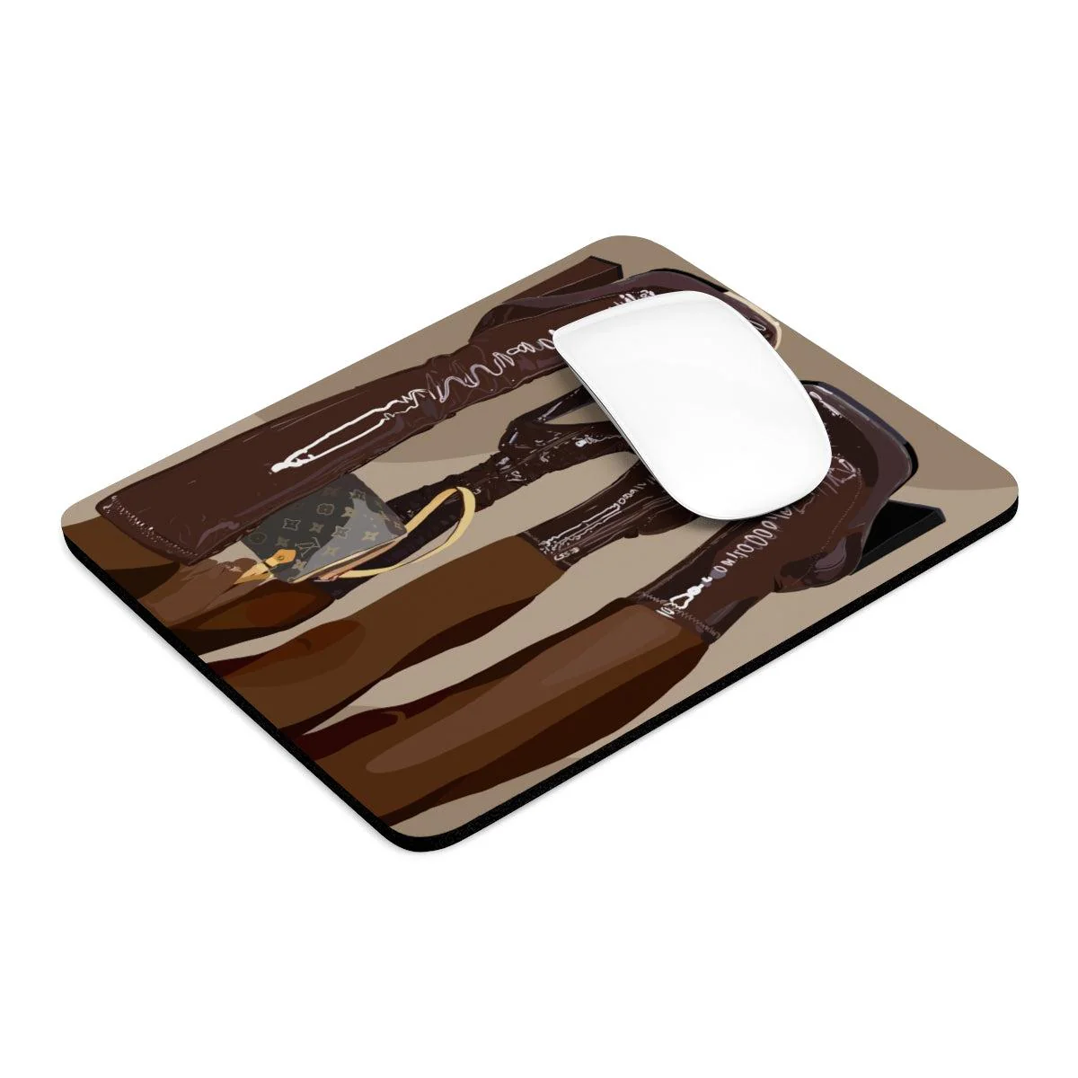 Brown boots Mouse Pad - Image 4