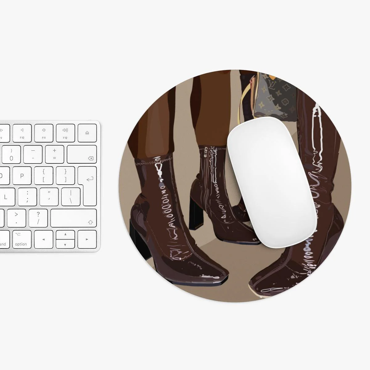 Brown boots Mouse Pad - Image 8