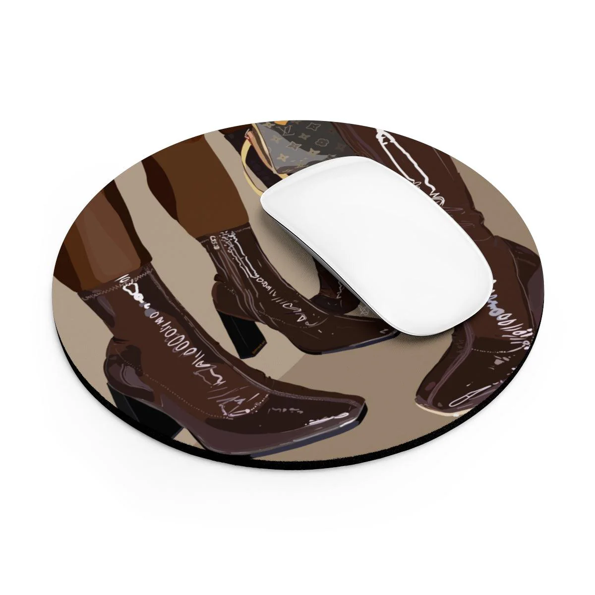 Brown boots Mouse Pad - Image 9