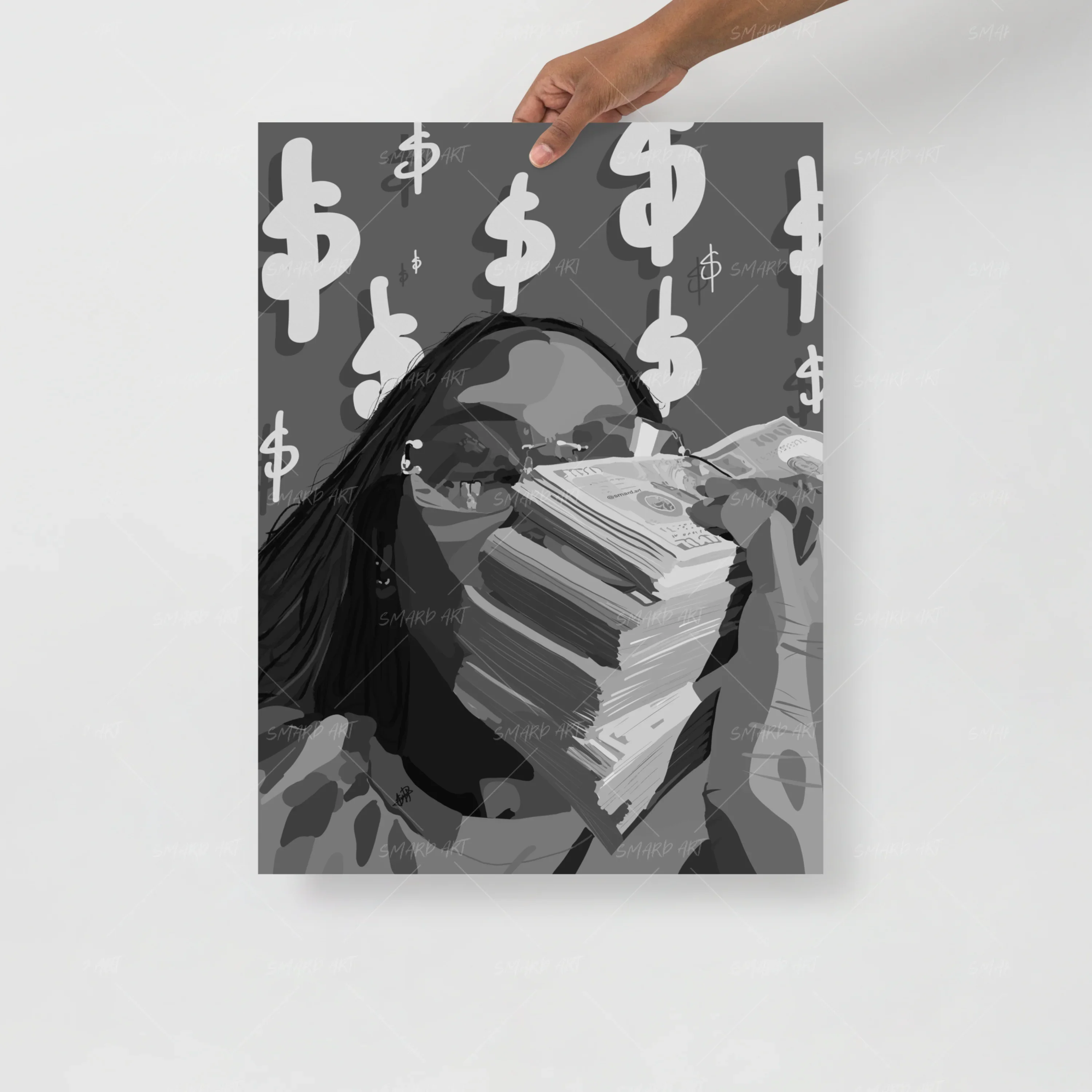 "Me, Myself And All My Money" B&W - Image 3