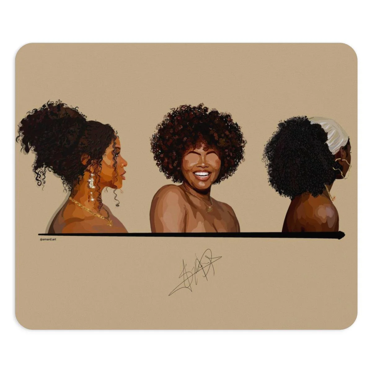 Pretty curls Mouse Pad - Image 6